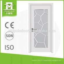 Porte intérieure en bois de haute qualité avec verre
